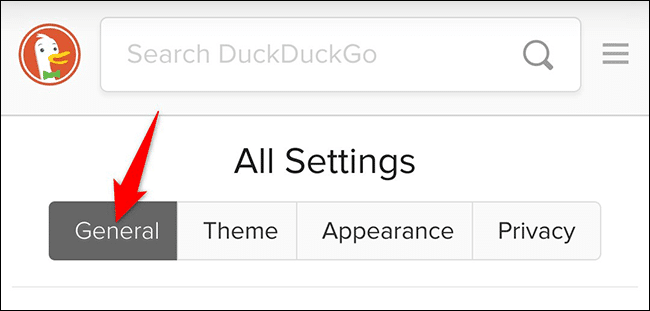 28-duckduckgo-mobile-general كيفية إيقاف تشغيل البحث الآمن على Google و Bing و Yahoo و DuckDuckGo