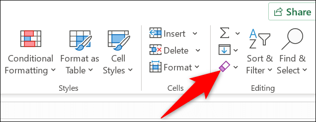 3-excel-clear-option كيفية مسح التنسيق في Microsoft Excel