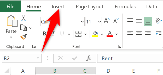 3-excel-insert-tab كيفية عمل مخطط دائري في Microsoft Excel