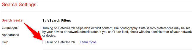 3-google-desktop-disable-safesearch-1 كيفية إيقاف تشغيل البحث الآمن على Google و Bing و Yahoo و DuckDuckGo