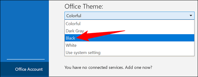 3-outlook-desktop-enable-dark-mode كيفية تمكين الوضع الداكن في Microsoft Outlook