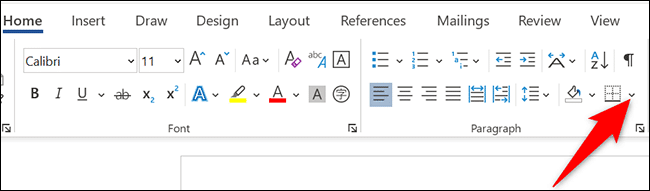 4-border-menu-word كيفية إدراج سطر في Microsoft Word