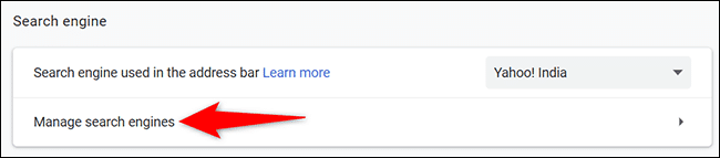 4-chrome-desktop-manage-search-engines كيفية إزالة محرك بحث Yahoo! من Google Chrome