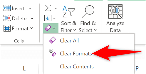 4-clear-cell-formatting كيفية مسح التنسيق في Microsoft Excel