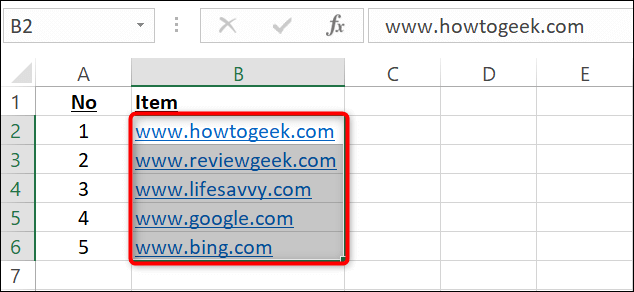 4-select-hyperlinks كيفية إزالة الارتباطات التشعبية في Microsoft Excel