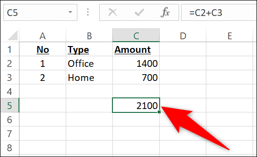 5-cell-reference-answer كيفية إضافة أرقام في Microsoft Excel