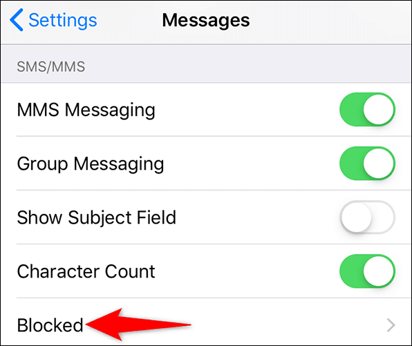 5-messages-blocked كيف ترى الأرقام المحظورة على iPhone