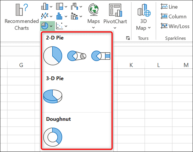 5-pie-chart-options كيفية عمل مخطط دائري في Microsoft Excel