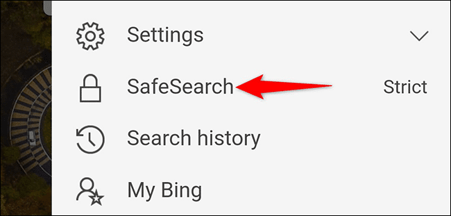 6-bing-mobile-safesearch كيفية إيقاف تشغيل البحث الآمن على Google و Bing و Yahoo و DuckDuckGo