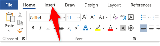 8-word-insert-tab كيفية إدراج سطر في Microsoft Word