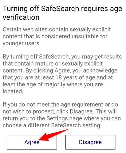 9-bing-mobile-prompt كيفية إيقاف تشغيل البحث الآمن على Google و Bing و Yahoo و DuckDuckGo