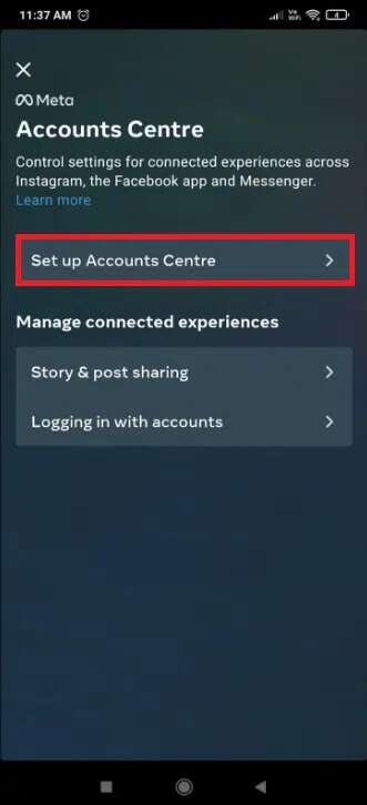 Accounts-Centre-on-Instagram-331x726 كيفية البحث عن شخص ما على Instagram برقم الهاتف