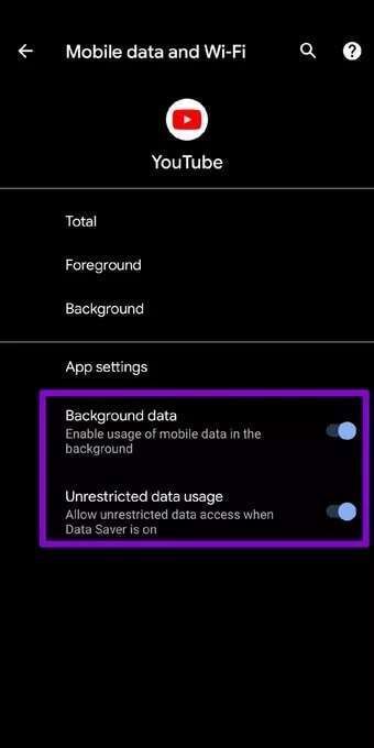 Allow-Unrestricted-Data-to-YouTube_7c4a12eb7455b3a1ce1ef1cadcf29289-340x680 أفضل 9 طرق لإصلاح عدم عمل الإشعارات على YouTube