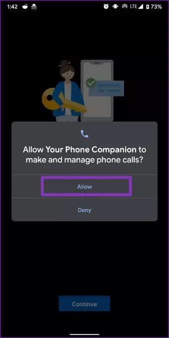 Allow-permissions-to-Your-Phone-app_7c4a12eb7455b3a1ce1ef1cadcf29289-340x678 أفضل 3 طرق لإرسال رسائل نصية من جهاز الكمبيوتر