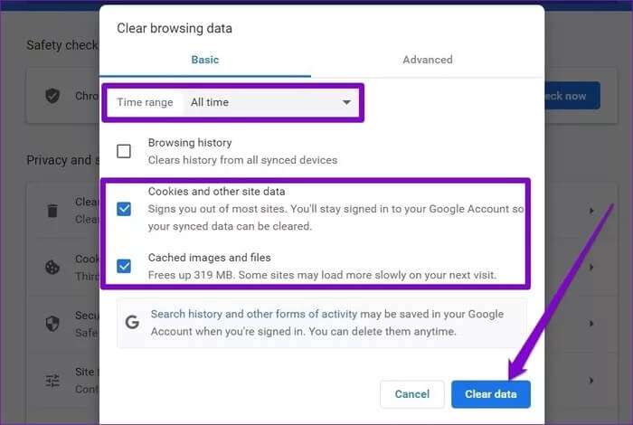 Clear-Cache-and-Cookies-in-Chrome_2021-11-26-055142_935adec67b324b146ff212ec4c69054f-700x470 إصلاح عدم تحميل الصور في Chrome