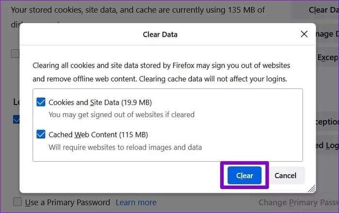 Clear-Cache-and-Cookies-in-Firefox_935adec67b324b146ff212ec4c69054f-700x440 أفضل 7 طرق لإصلاح عدم استجابة Firefox على Windows 10 و Windows 11