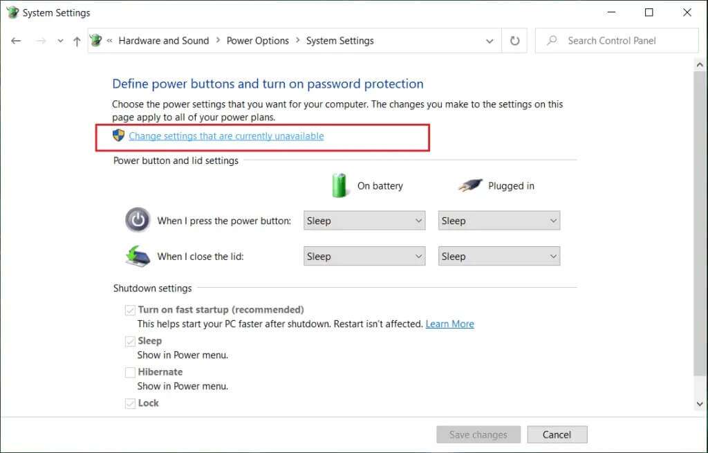 Click-on-Change-settings-that-are-currently-unavailable-1024x655-1-1024x655 إصلاح فشل nvlddmkm.sys في Windows 10
