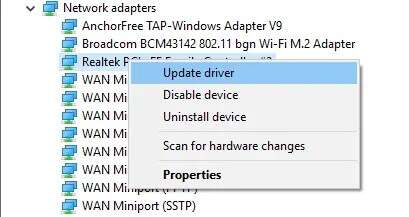 Click-on-Update-driver-1-409x217 إصلاح خطأ عدم وجود تكوين IP صالح في Ethernet