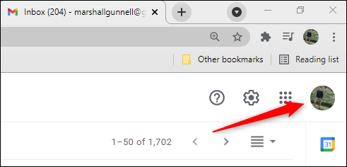 Click-your-Google-profile-picture-in-Gmail. كيفية تغيير صورة ملف تعريف Google الخاص بك