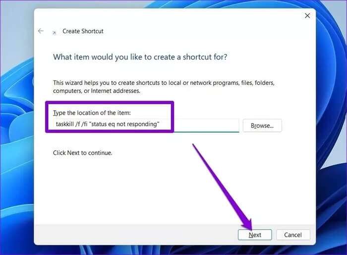 Create-Shortcut-for-Closing-Non-Responding-Command-on-Windows_935adec67b324b146ff212ec4c69054f-700x514 أهم 3 طرق لفرض إنهاء برنامج على Windows 11