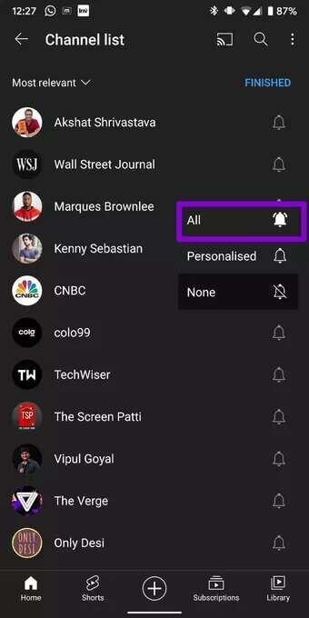 Enable-Channel-Notification-on-YouTube_7c4a12eb7455b3a1ce1ef1cadcf29289-340x680 أفضل 9 طرق لإصلاح عدم عمل الإشعارات على YouTube
