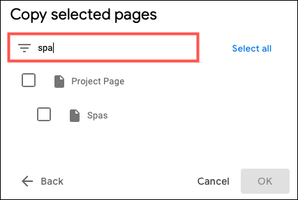 FilterPages-GoogleSitesCopyPages كيفية نسخ مجموعة من الصفحات على Google Sites