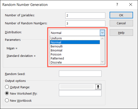 GenerationDistribution-ExcelRandomNumbers كيفية إنشاء أرقام عشوائية في Microsoft Excel