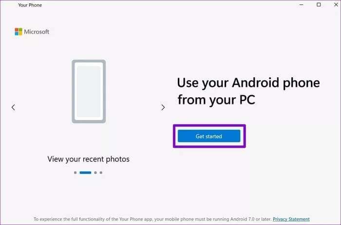 Get-Started-with-Your-Phone-App_2021-12-16-090427_935adec67b324b146ff212ec4c69054f-700x463 أفضل 3 طرق لإرسال رسائل نصية من جهاز الكمبيوتر