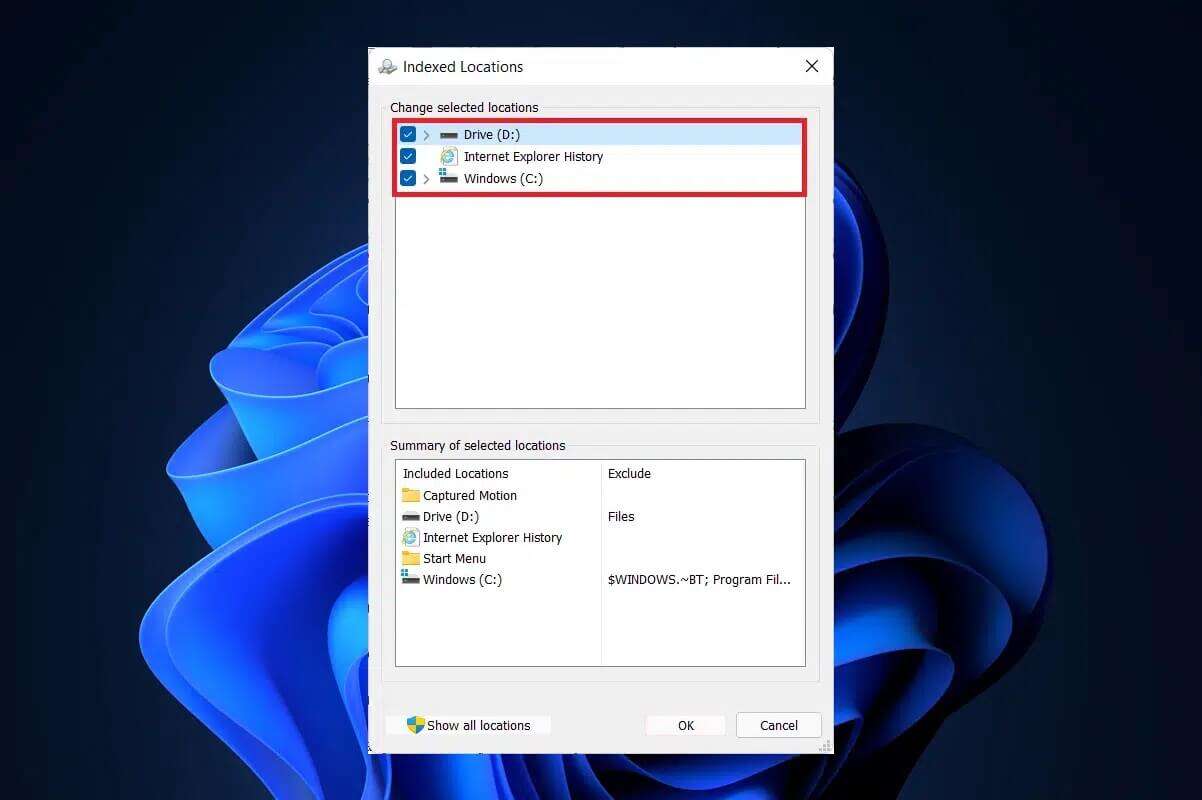 كيفية تكوين خيارات الفهرسة على Windows 11 - %categories