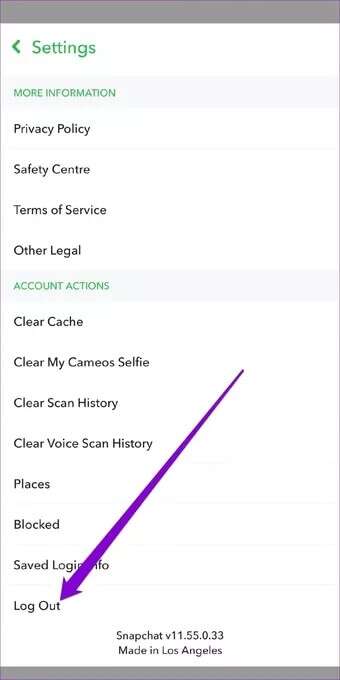 Log-Out-of-Snapchat_7c4a12eb7455b3a1ce1ef1cadcf29289-340x680 أفضل 7 طرق لإصلاح توقف Snapchat أثناء إرسال اللقطات