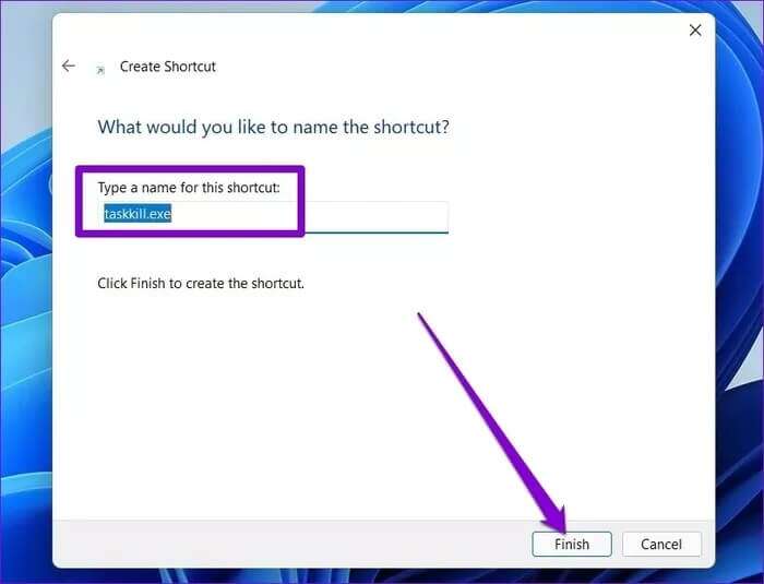 Name-Shortuct-on-Windows_935adec67b324b146ff212ec4c69054f-700x535 أهم 3 طرق لفرض إنهاء برنامج على Windows 11