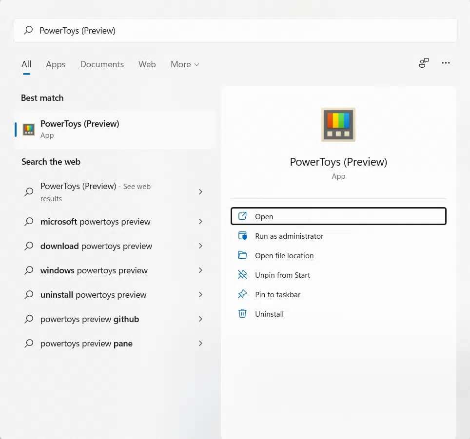Open-PowerToys-app-from-start-menu-win11-964x901 كيفية استخدام PowerToys على Windows 11