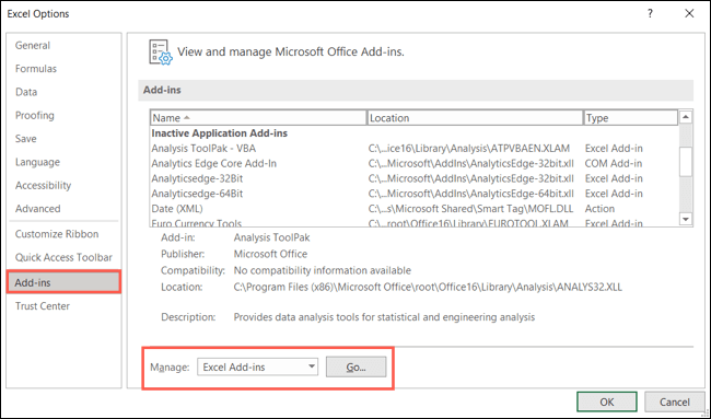 OptionsExcelAddIns-ExcelRandomNumbers كيفية إنشاء أرقام عشوائية في Microsoft Excel