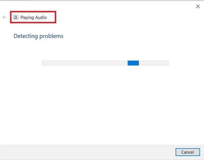 Playing-Audio-troubleshooter-711x557 إصلاح خطأ عدم تثبيت أجهزة الصوت على Windows 10