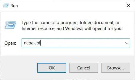 Press-Windows-Key-R-then-type-ncpa.cpl-then-click-OK-456x272 إصلاح خطأ عدم وجود تكوين IP صالح في Ethernet