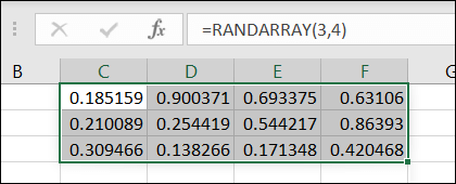 RANDARRAY-ExcelRandomNumbers كيفية إنشاء أرقام عشوائية في Microsoft Excel