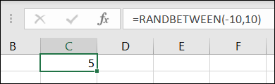 RANDBETWEENNegative-ExcelRandomNumbers كيفية إنشاء أرقام عشوائية في Microsoft Excel