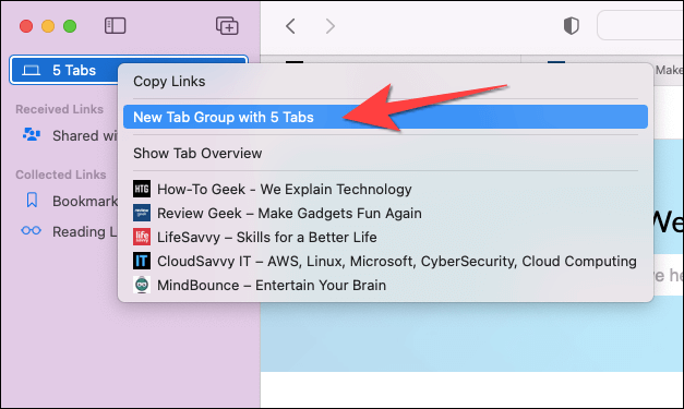 كيفية استخدام مجموعات علامات التبويب في Safari على جهاز Mac - %categories