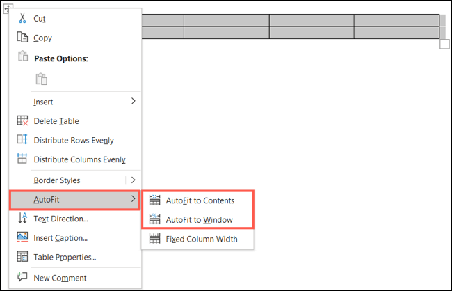 RightClickAutoFit-WordAutomaticallyResizeTable كيفية تغيير حجم جدول تلقائيًا في Microsoft Word