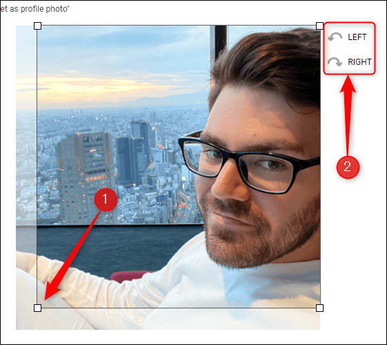 Rotate-and-click-and-drag-the-four-handles-to-crop-the-new-profile-picture. كيفية تغيير صورة ملف تعريف Google الخاص بك