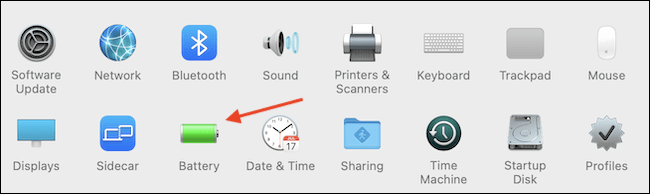 Select-Battery-Option-from-System-Preferences كيفية إجبار جهاز MacBook الخاص بك على الشحن بالكامل