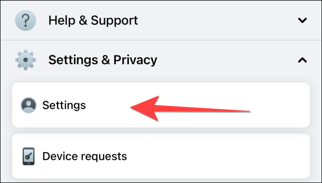 Select-Settings-Under-Settings-and-privacy-in-Facebook-app كيفية مسح ذاكرة التخزين المؤقت لتطبيق Facebook على iPhone