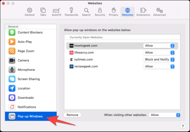 كيفية تعطيل Pop-Up Blocker في Safari على Mac - %categories