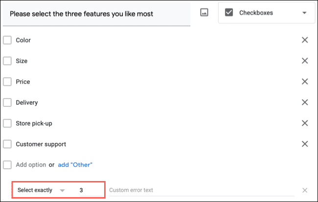 SelectExactly-GoogleFormsResponseValidation كيفية التحقق من صحة الردود في Google Forms