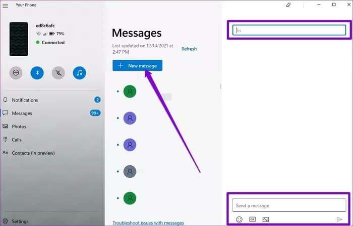 Send-Text-from-Your-Phone-App-on-Windows_935adec67b324b146ff212ec4c69054f-700x450 أفضل 3 طرق لإرسال رسائل نصية من جهاز الكمبيوتر