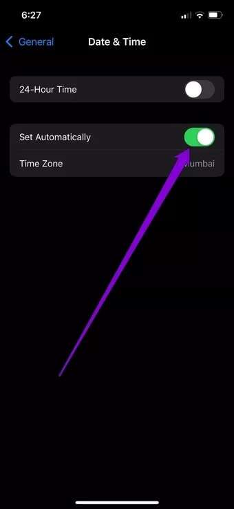 Set-Date-Time-Automatically-on-iPhone_7c4a12eb7455b3a1ce1ef1cadcf29289-340x737 أفضل 9 طرق لإصلاح تعطل البحث على YouTube