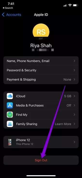Sign-Out-of-iCloud_2021-12-22-110909_7c4a12eb7455b3a1ce1ef1cadcf29289-340x737 أفضل 7 طرق لإصلاح استمرار iPhone في طلب كلمة مرور معرف Apple