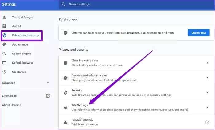 Site-Settings_935adec67b324b146ff212ec4c69054f-700x425 إصلاح عدم تحميل الصور في Chrome