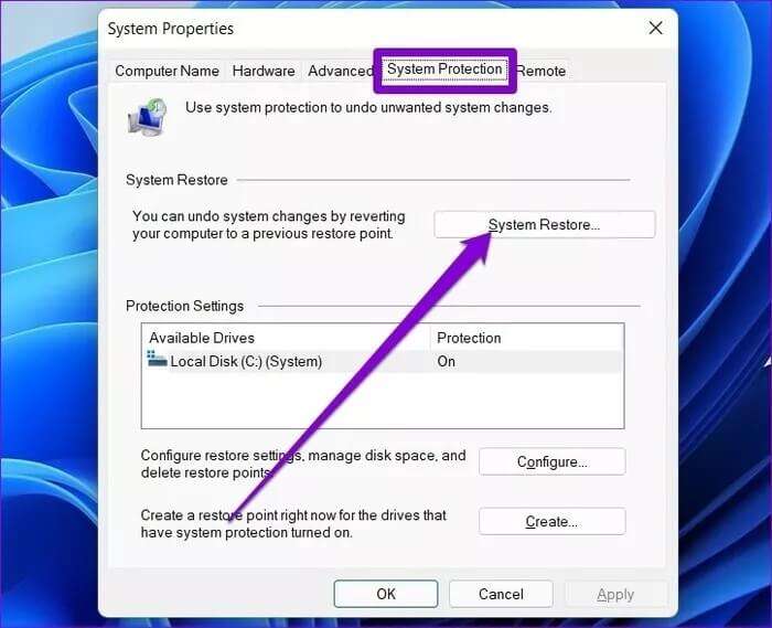 System-Properties-Window_2021-12-06-063710_935adec67b324b146ff212ec4c69054f-700x569 أفضل 7 طرق لإصلاح عدم عمل موجه الأوامر على Windows 11