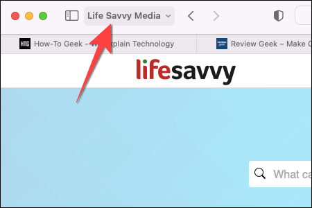 Tab-group-name-appears-next-to-sidebar-icon-in-Safari كيفية استخدام مجموعات علامات التبويب في Safari على جهاز Mac